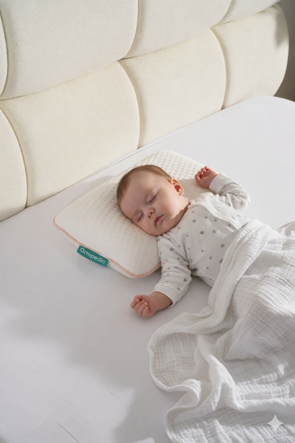 [ORTOPEDİO] Çocuk Ortopedik Visco Yastık 38x26-8 cm | 1-10 Yaş Uyumlu