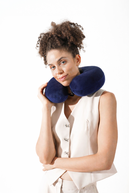 [ORTOPEDİO] Seyahat Yolculuk Yastığı Boyunluk Araç Içi Visco Yastık