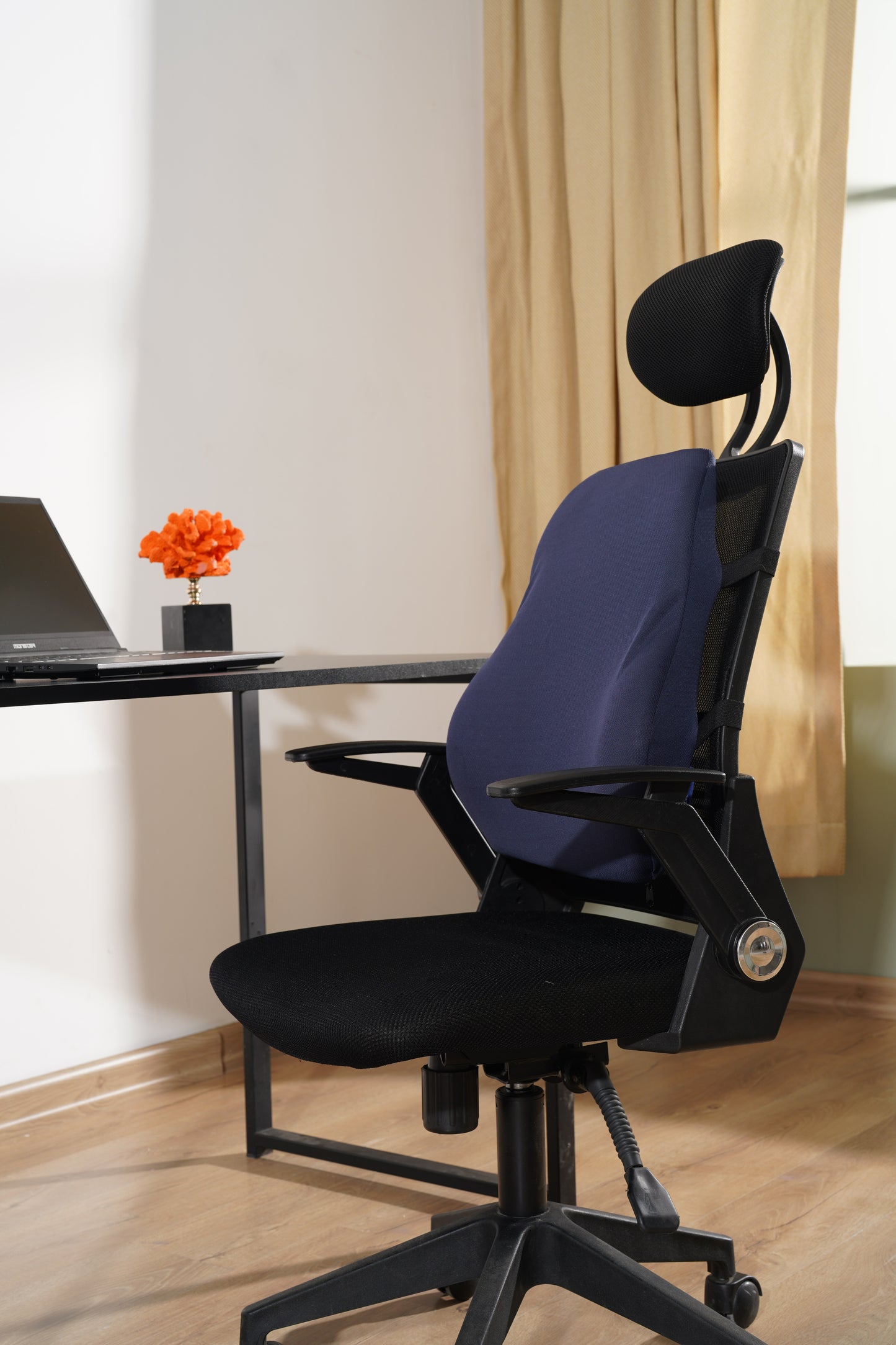 [ORTOPEDİO] Anatomik Ortopedik Visco Bel Destek Yastığı Kilitli Sabitleme Lastiği, Ofis, Araba